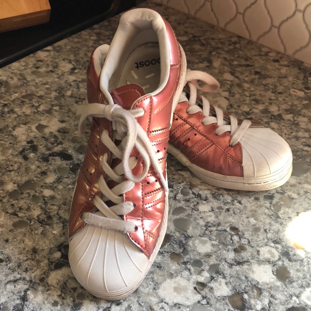Adidas Superstar Boost Metallic Shell Sneakers - image 1